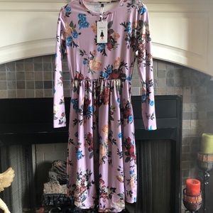 Purple flowered dress